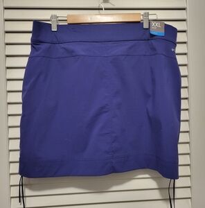 Columbia Skort Skirt XXL Blue Indigo Anytime Skort Plus w/ruching NWT